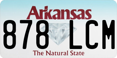 AR license plate 878LCM