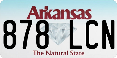 AR license plate 878LCN