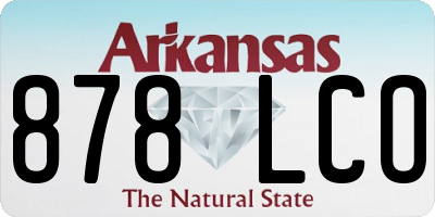 AR license plate 878LCO