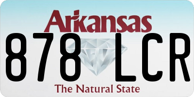 AR license plate 878LCR