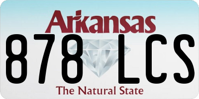 AR license plate 878LCS