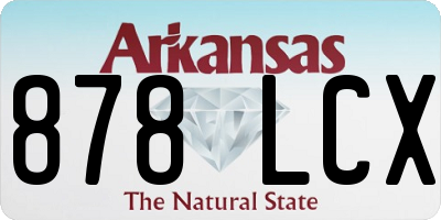 AR license plate 878LCX