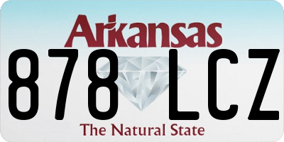 AR license plate 878LCZ