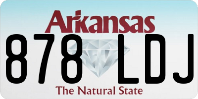 AR license plate 878LDJ