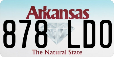 AR license plate 878LDO