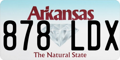 AR license plate 878LDX