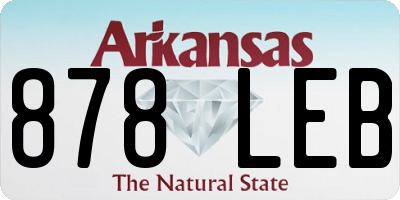 AR license plate 878LEB