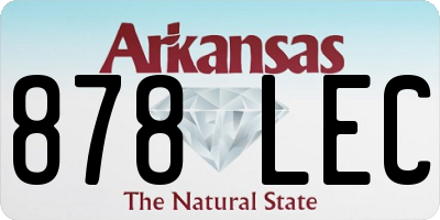 AR license plate 878LEC