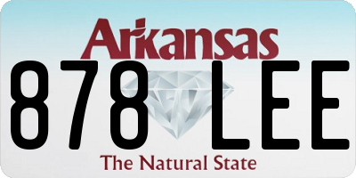 AR license plate 878LEE