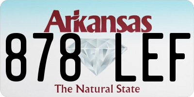 AR license plate 878LEF