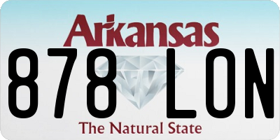 AR license plate 878LON