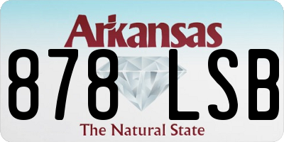 AR license plate 878LSB