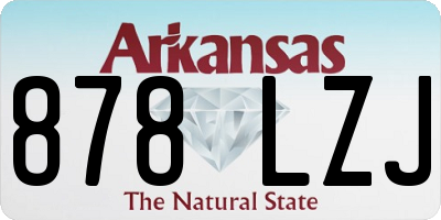 AR license plate 878LZJ