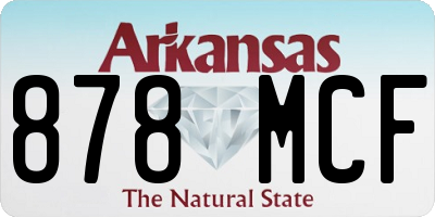 AR license plate 878MCF