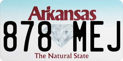 AR license plate 878MEJ