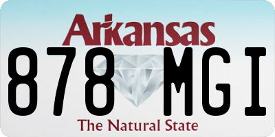 AR license plate 878MGI