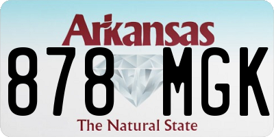 AR license plate 878MGK
