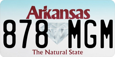 AR license plate 878MGM