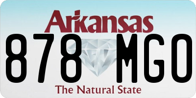 AR license plate 878MGO
