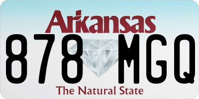 AR license plate 878MGQ