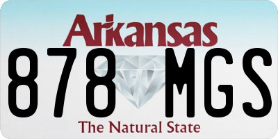 AR license plate 878MGS