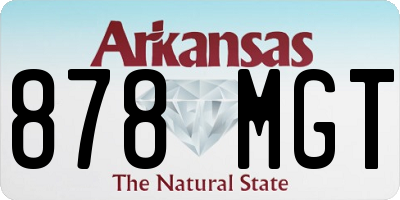 AR license plate 878MGT