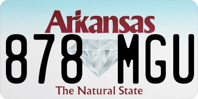 AR license plate 878MGU