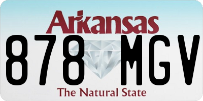 AR license plate 878MGV
