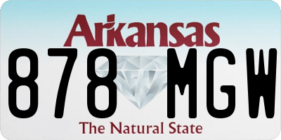 AR license plate 878MGW