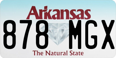 AR license plate 878MGX