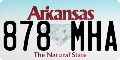 AR license plate 878MHA