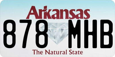 AR license plate 878MHB