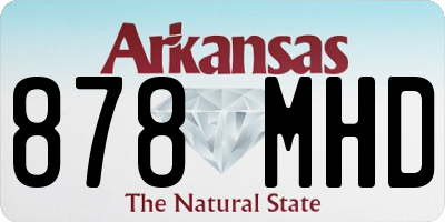 AR license plate 878MHD