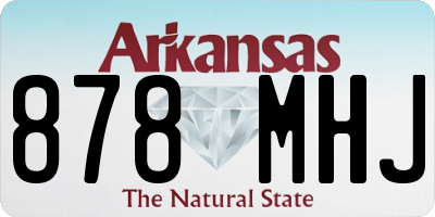 AR license plate 878MHJ