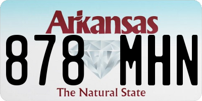 AR license plate 878MHN