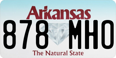 AR license plate 878MHO