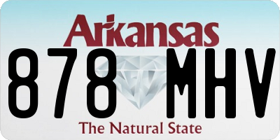 AR license plate 878MHV