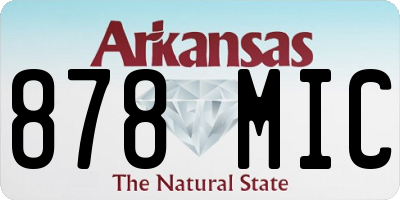 AR license plate 878MIC