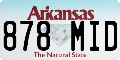AR license plate 878MID
