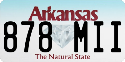 AR license plate 878MII