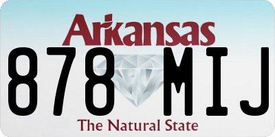 AR license plate 878MIJ