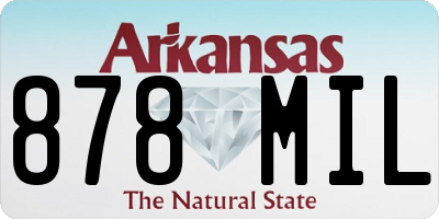AR license plate 878MIL