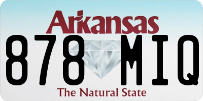 AR license plate 878MIQ