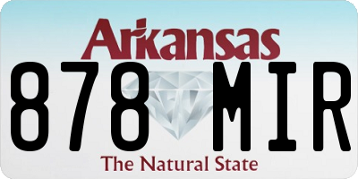 AR license plate 878MIR