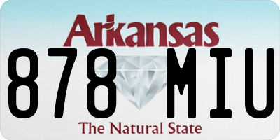 AR license plate 878MIU