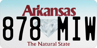AR license plate 878MIW