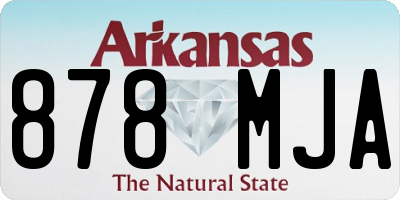 AR license plate 878MJA