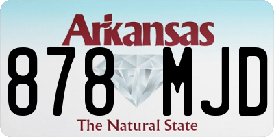 AR license plate 878MJD