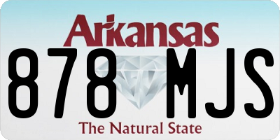 AR license plate 878MJS