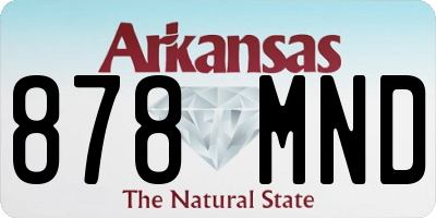 AR license plate 878MND